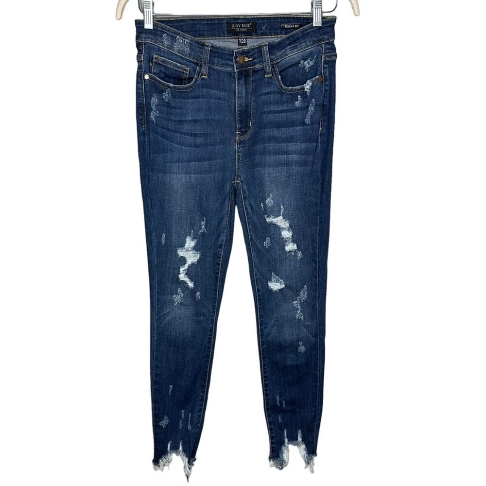 Judy Blue Skinny Fit Distressed Jeans